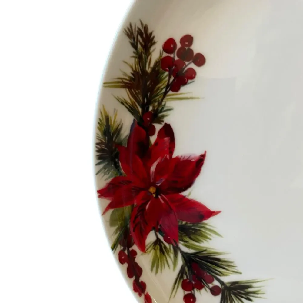 Mikasa Christmas HOPE JOY Fine China 11in Holiday Dinner Plates Set of 4 New